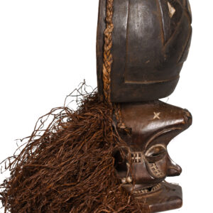 Chihongo Mask - Raphia, Wood - Chokwe - DR Congo