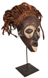 Mask - Plant fibre, Wood - Mwana Pwo - Chokwe - DR Congo
