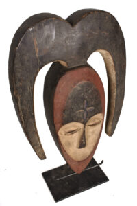Heart shaped Mask - Wood - Kwele - Gabon