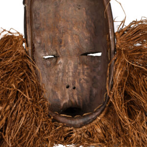 Face Mask - Raphia, Wood - Mbangani - Congo