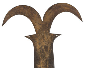 Ngala double sided sword / Currency - Copper, Wood - Ngombe - Congo