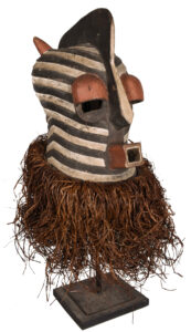 Helmet Mask - Raphia, Wood - Kifwebe - Songye - Congo