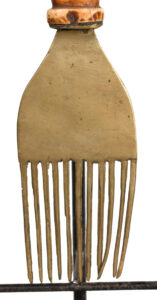 Comb - Bone, Brass - Lega - Congo