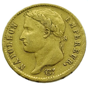 France 20 Francs 1811-W (Lille) Napoleon - Gold VF