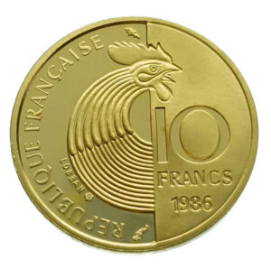 France 10 Francs 1986 Robert Schuman - Gold Proof