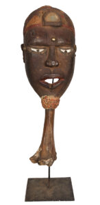 Mask - Beads, Bone, Glass, Nail, Wood - Bakongo - Congo DRC