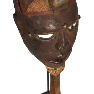 Mask - Beads, Bone, Glass, Nail, Wood - Bakongo - Congo DRC