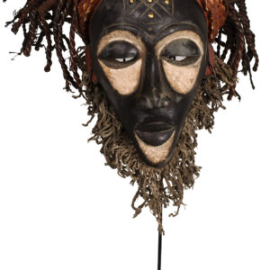 Mask - Cauris, Wood, Rope - Chokwe - Angola