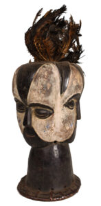 Crest Mask - Idoma - Feathers, Rattan, Wood - Nigeria