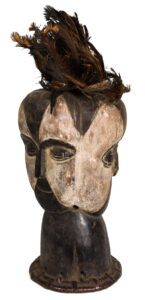 Crest Mask - Idoma - Feathers, Rattan, Wood - Nigeria