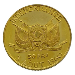 Niger 50 Francs 1960 Independence - Gold UNC (Uncirculated)