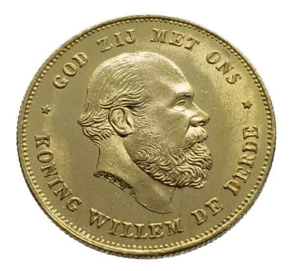 Nederland 10 Gulden 1875 Willem III - Gold EF / FDC