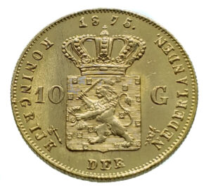Nederland 10 Gulden 1875 Willem III - Gold EF / FDC