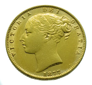 Australia Sovereign 1877-S Victoria - Gold Extremely Fine