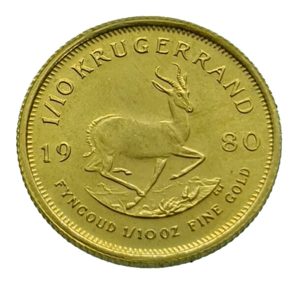 South-Africa 1/10 Krugerrand 1980 1/10 Oz. Krugerrand Gold UNC