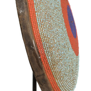 Parade shield - Wood, Beads - Bamileke - Cameroon
