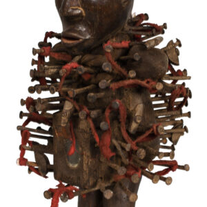 Figure - Glass, Wood, nails - Nkisi - Yombe - Congo