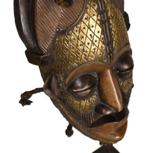 Mask - Wood, Metal - Tikar - Cameroon