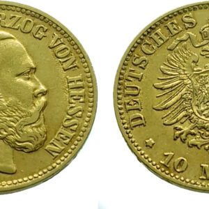 Germany, Hessen-Darmstadt 10 Mark 1879-H Ludwig IV - Gold Very Fine+