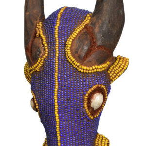 Buffalo mask - Beads, Wood - Bamileke - Cameroon