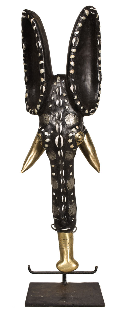 Elephant Mask - Cauris, Wood, Coins - Bamileke - Cameroon