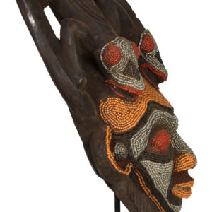 Beaded Mask - Beads, Wood - Bamileke - Grassland of Cameroun