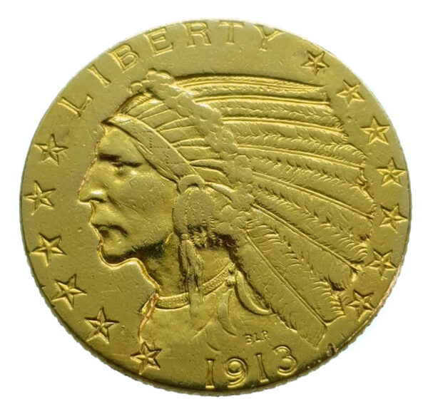 USA 5 Dollars 1913 Indian Head - Gold Extremely Fine