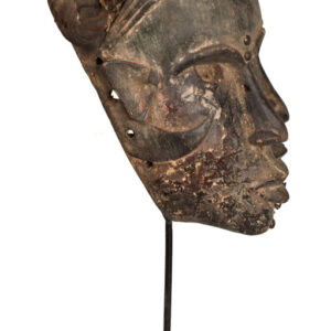 Nkisi triple faces mask - Nail, Wood - Bakongo - DR Congo