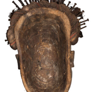 Nkisi triple faces mask - Nail, Wood - Bakongo - DR Congo