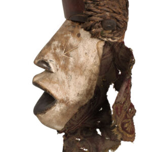 Deangle Mask - Wood, Rope - Dan - Ivory Coast