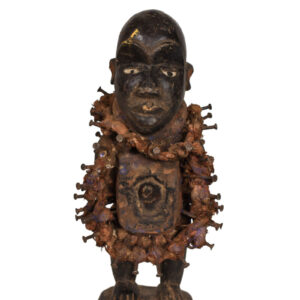 Figure - Glass, Wood, nails - Nkisi - Yombe - Congo