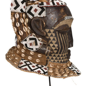 Helmet Mask - Beads, Cauris, Wood - Kuba - Congo