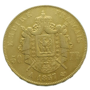 France 50 Francs 1857-A Napoleon III - Gold Very Fine+