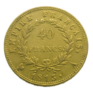 France 40 Francs 1813-A Napoleon - Gold Very Fine+