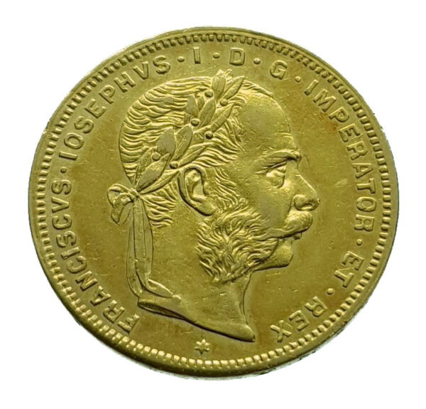 Austria 20 Francs / 8 Forint 1884 Franz Joseph I - Gold Extremely Fine