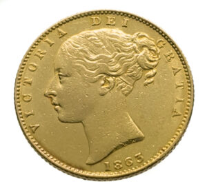 United Kingdom Sovereign 1863 Victoria - Shield - Gold Very Fine+