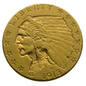 USA 2.5 Dollars 1913 Indian Head - Gold Very Fine+