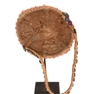 Headdress - Cauris, Horn, Plant fibre, Buttons - Lega - Congo