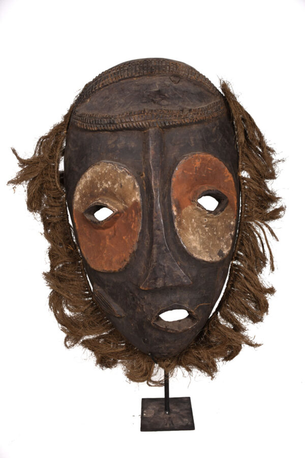 Mask - Raphia, Wood - Bembe - Congo