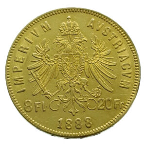 Austria 20 Francs / 8 Forint 1888 Franz Joseph I - Gold Extremely Fine