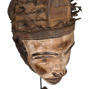 Mask - Glass, Nail, Wood - Kongo - Congo