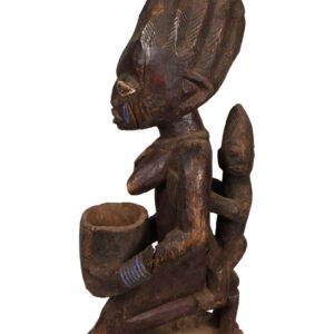 Divination bowl figure - Wood - Yoruba - Nigeria