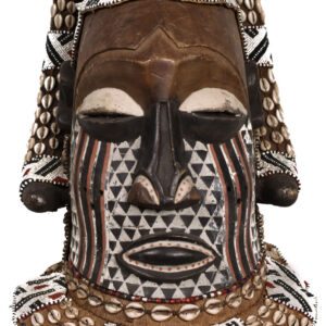 Helmet Mask - Beads, Cauris, Wood - Nyet - Kuba - Congo