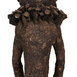 Monkey Figure - Metal, Nail, Wood - Nkisi Nkondi - Bakongo - Congo DRC
