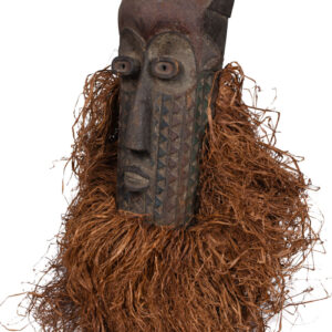 Pumbu Chiefs Mask - Raphia, Wood - Pende - DR Congo