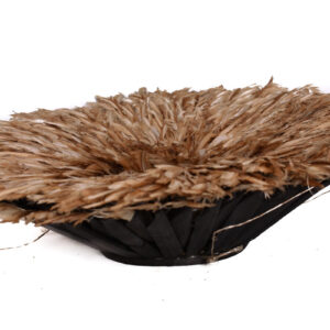 Traditional JUJU Hat - Feathers, Wood - Bamileke - Cameroon