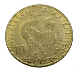 France 10 Francs 1910 Marianne - Gold VF / Extremely Fine