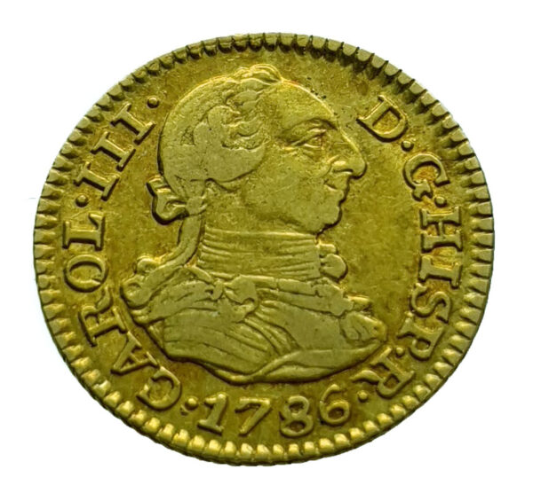 Spain 1/2 Escudo 1786 Madrid - Carlos III - Gold EF+