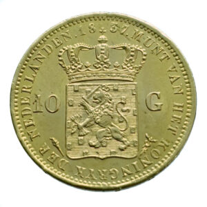 Nederland 10 Gulden 1837 Willem I - Gold UNC (Uncirculated)