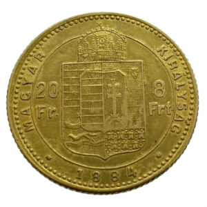 Hungary 20 Francs / 8 Forint 1889 Franz Joseph I - Gold Extremely Fine